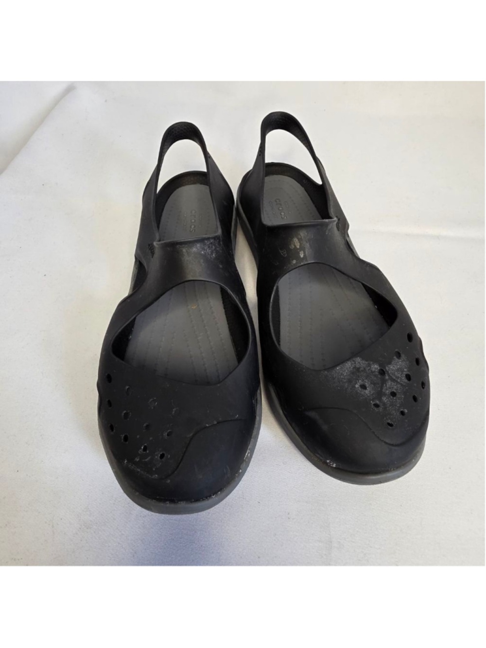 Women's Crocs Black & Gray Sandals Size 6